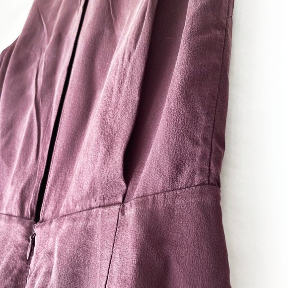 ARITZIA WILFRED PURPLE SILK DRESS WITH OPEN BACK - Picture 4 of 6